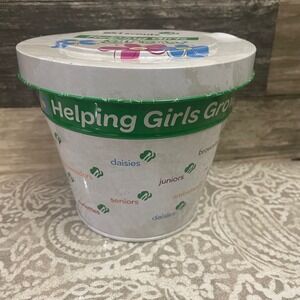 Girl Scouts Helping Girls Grow Tin Container with Lid Daisies Juniors Ambassador